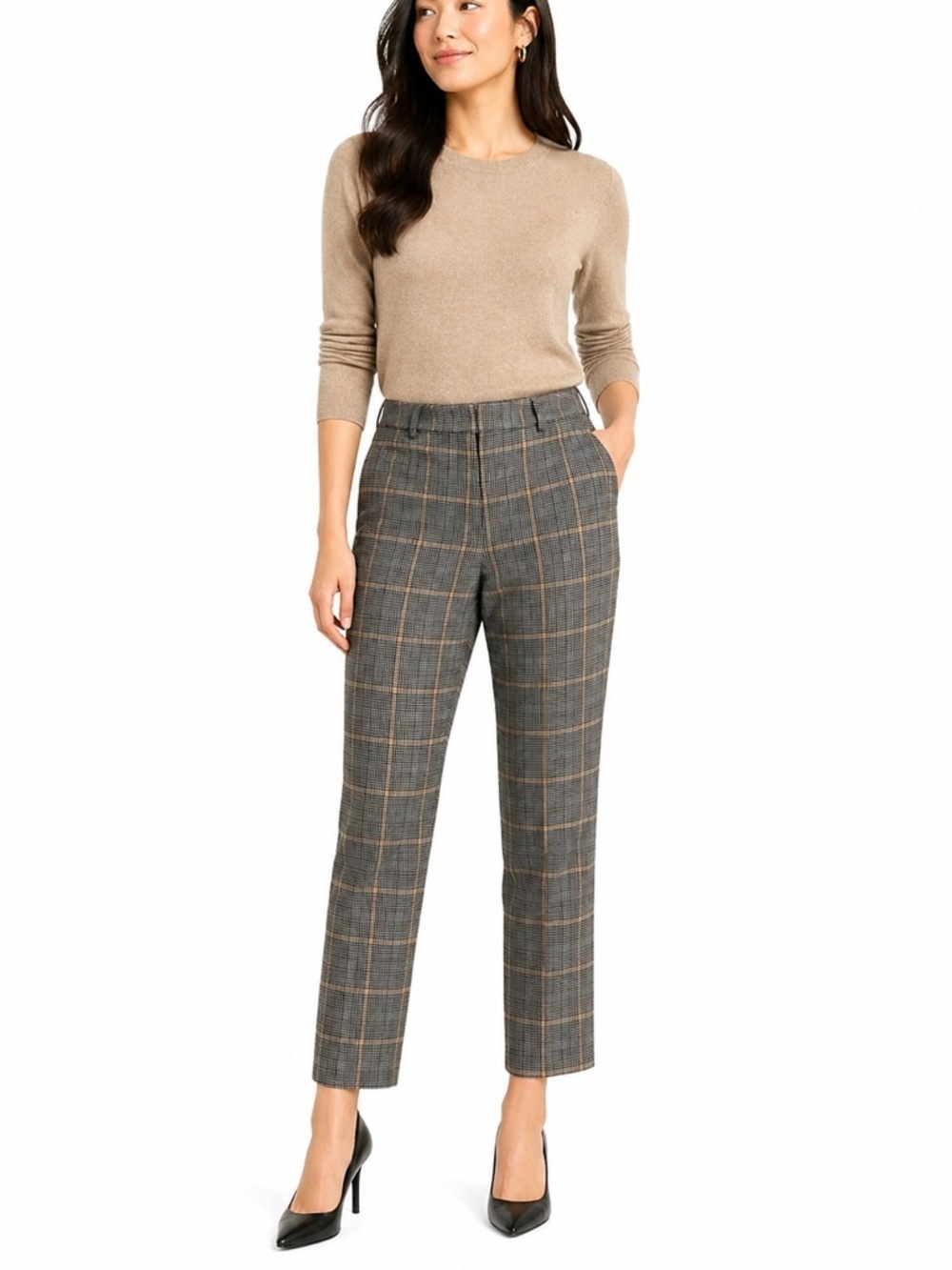 ba&sh Gino Plaid Tailored Pants Multicolor Size 10 NWT